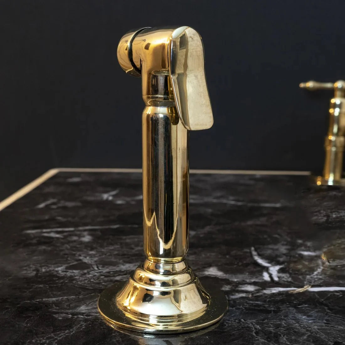 Unlacquered Brass Kitchen Side Sprayer for Brass Kitchen Faucets