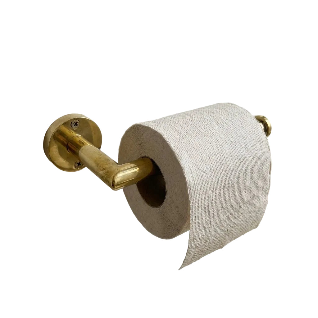 Unlacquered brass Toilet Paper Roll Holder
