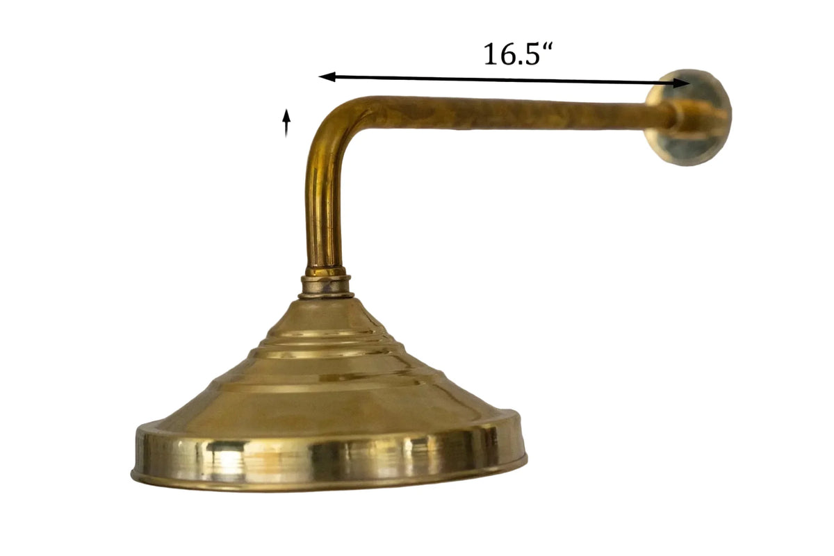 Unlacquered Brass Wall Mounted Rainfall Shower Head