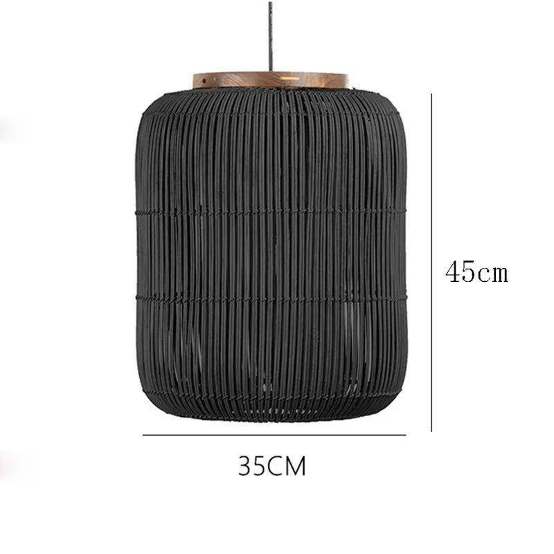 dBodhi Large Black Rattan Hanging Light