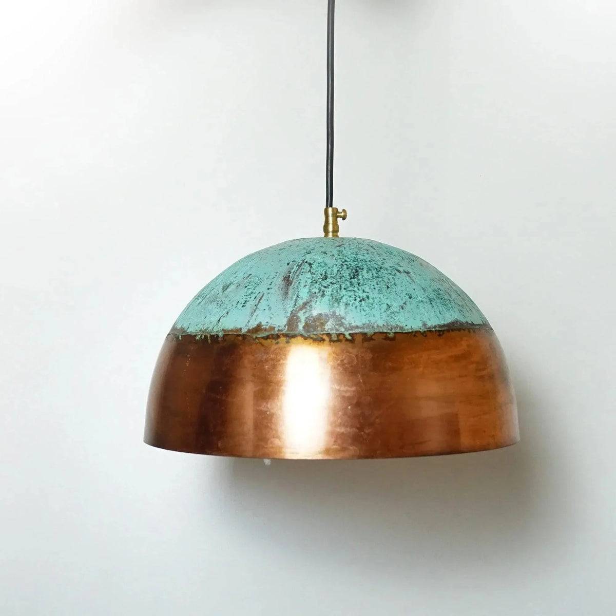 Verdigris Copper Farmhouse Kitchen Island Pendant Light for Elegant Dining