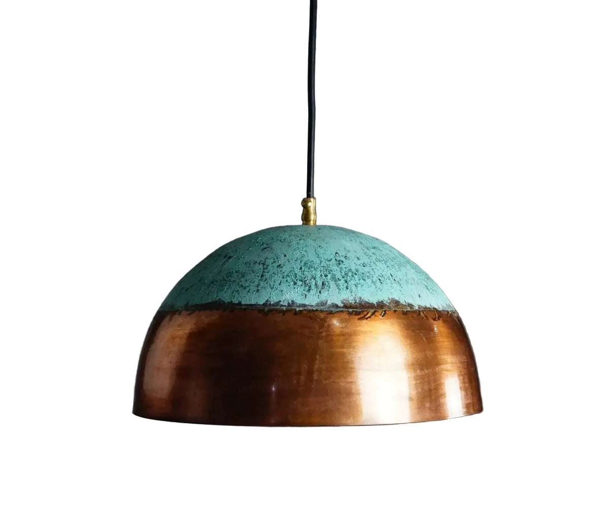 Verdigris Copper Farmhouse Kitchen Island Pendant Light for Elegant Dining