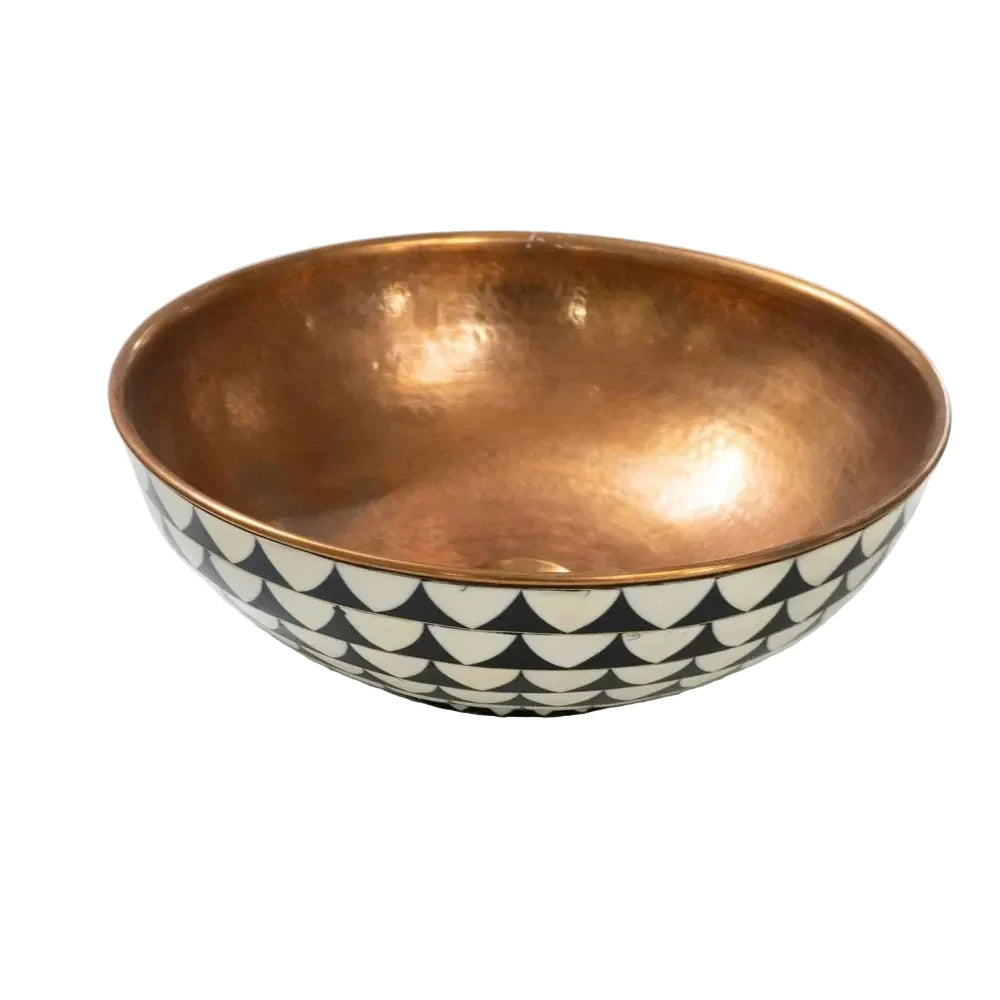 solide Copper Vessel Sink with Antique Finish for Elegant Bathrooms