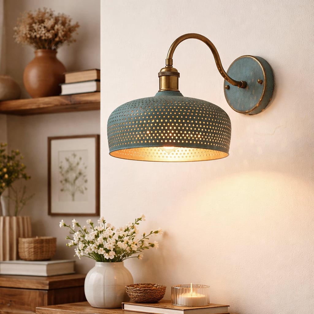 Perforated Copper Wall Sconce