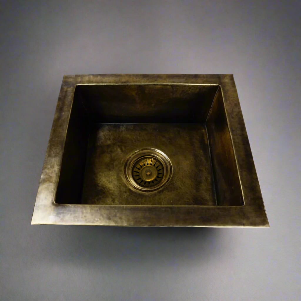 One Bowl Inset Brass Kitchen Sink