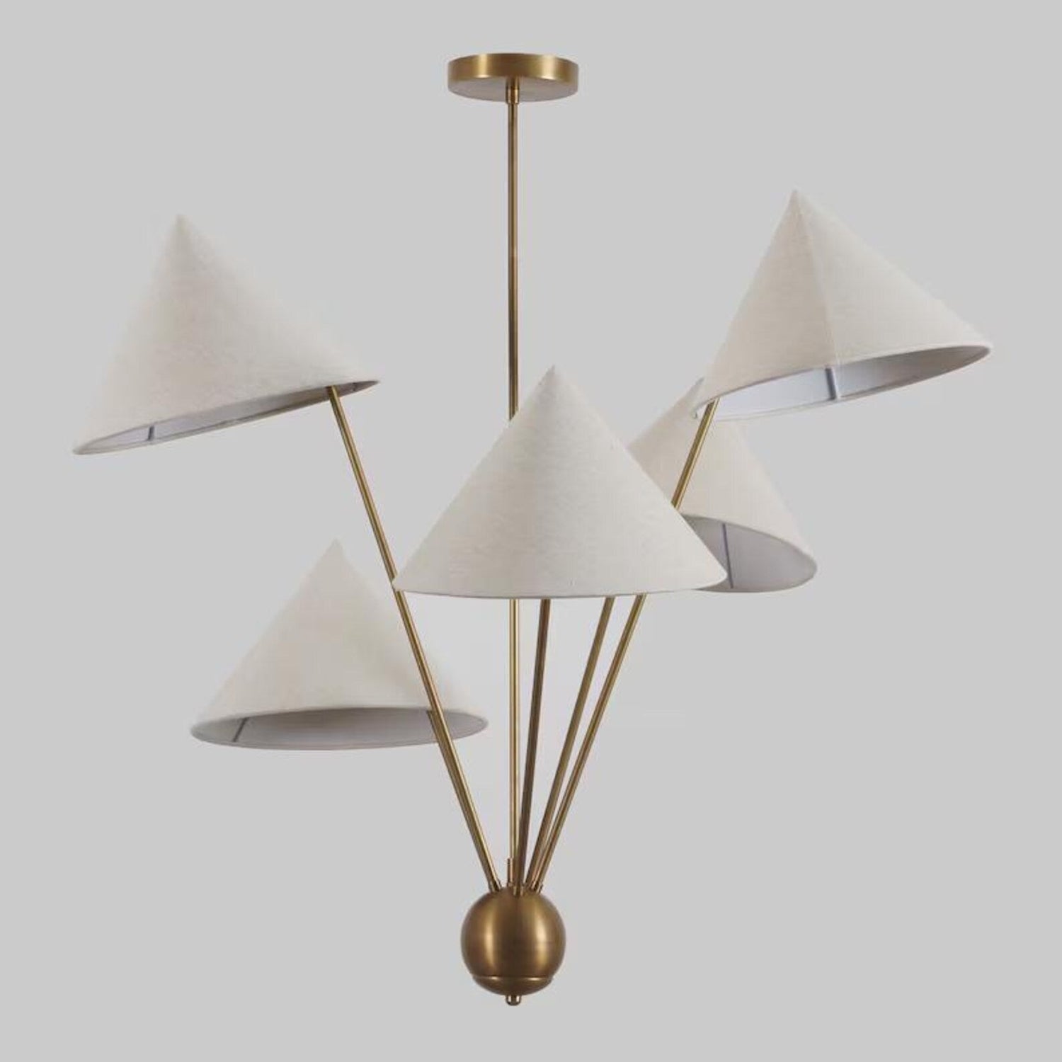 5 Arm Wabi Sabi Cone Fabric Ceiling Light