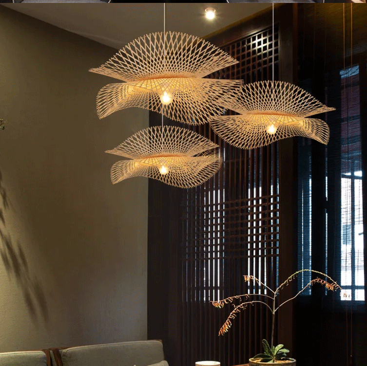Soku Japanese Wabi Sabi Bamboo Pendant Light