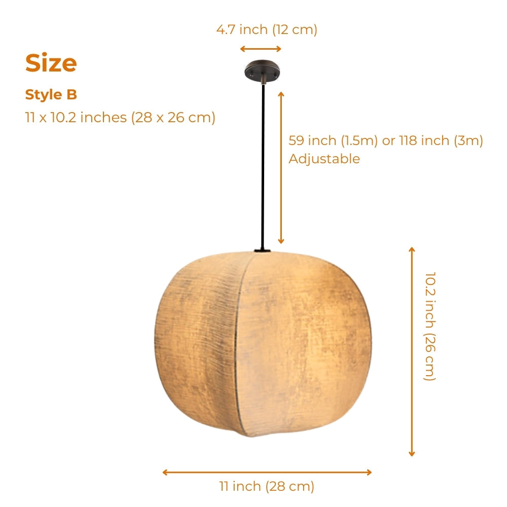 wabi sabi silk lantern pendant light size styel b
