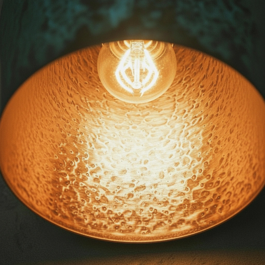 Green Patina Copper Wall Sconce – Handmade Rustic Dome Light
