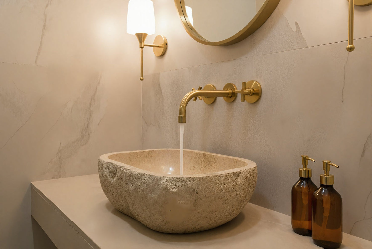 Wall Mount Bathroom Faucets - Antique Brass Bathroom Faucets