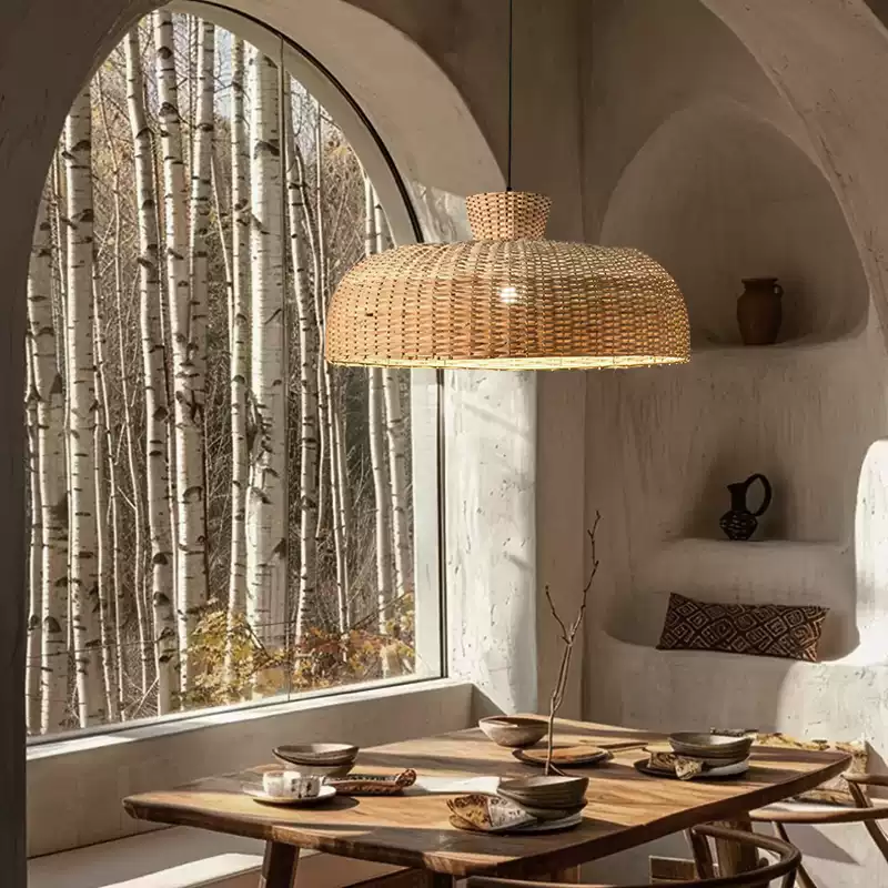 Shihadi Wicker Bamboo Pendant Light
