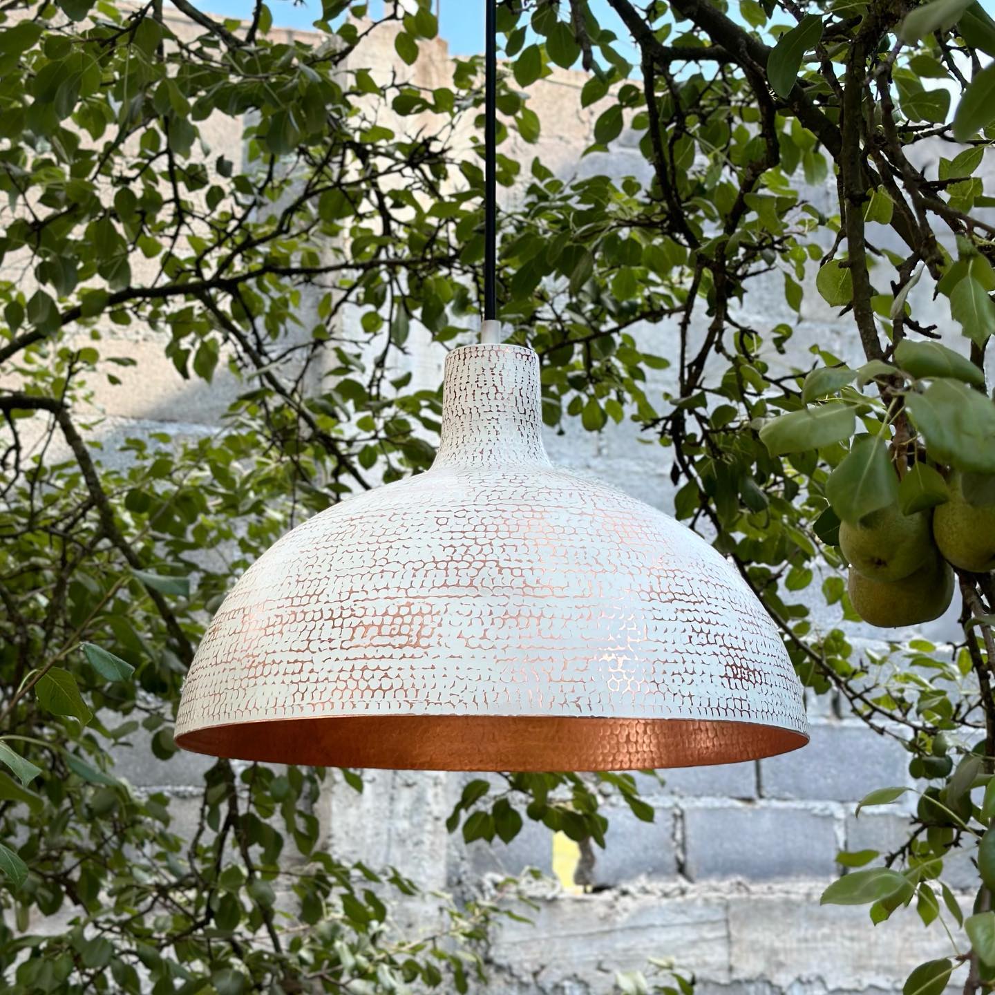 Copper Ceiling Light Shades - White Kitchen Island Lighting - Xira