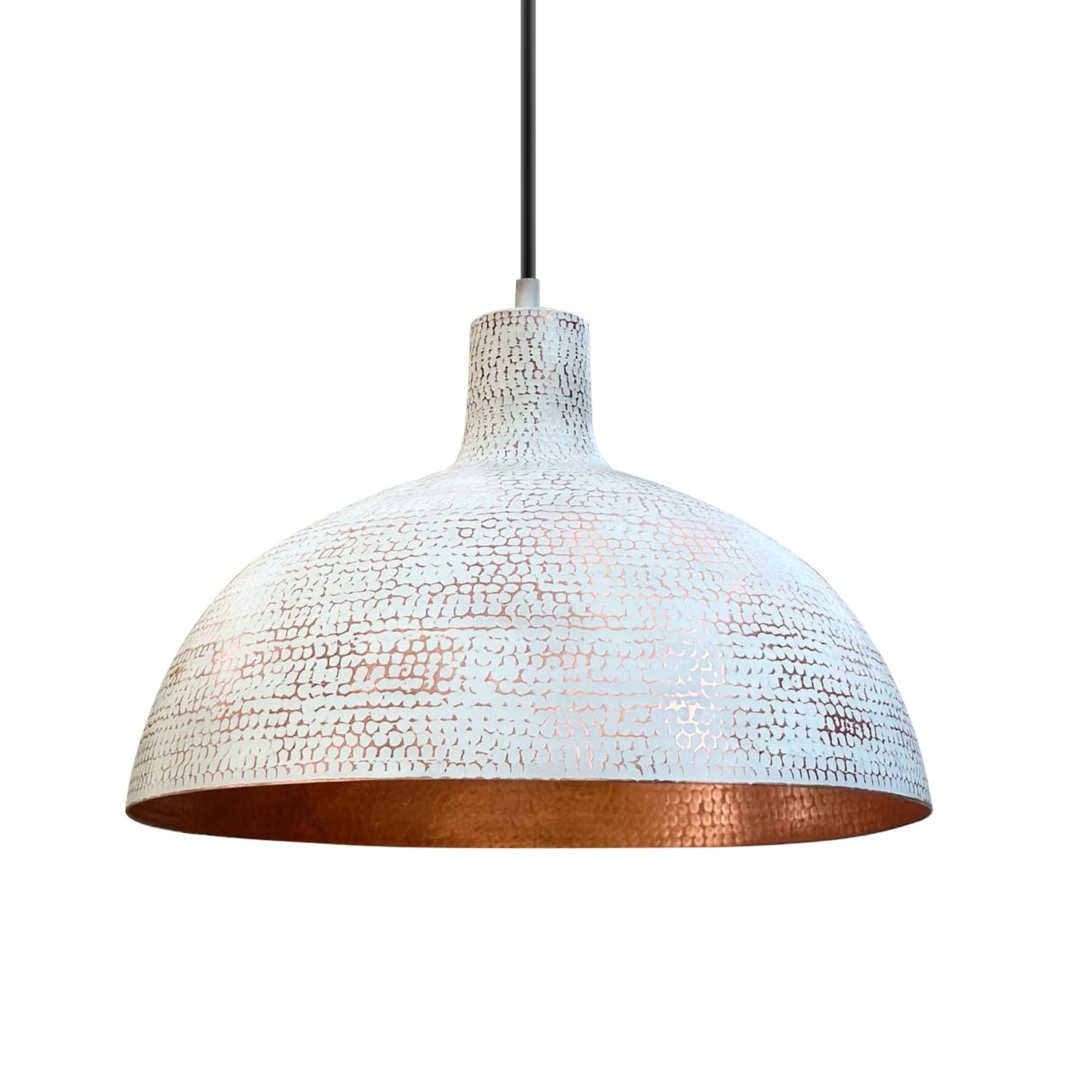 Copper Ceiling Light Shades - White Kitchen Island Lighting - Xira