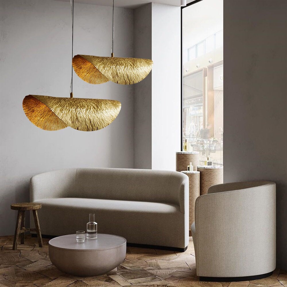 Solid Brass Lotus Leaf Pendant Light