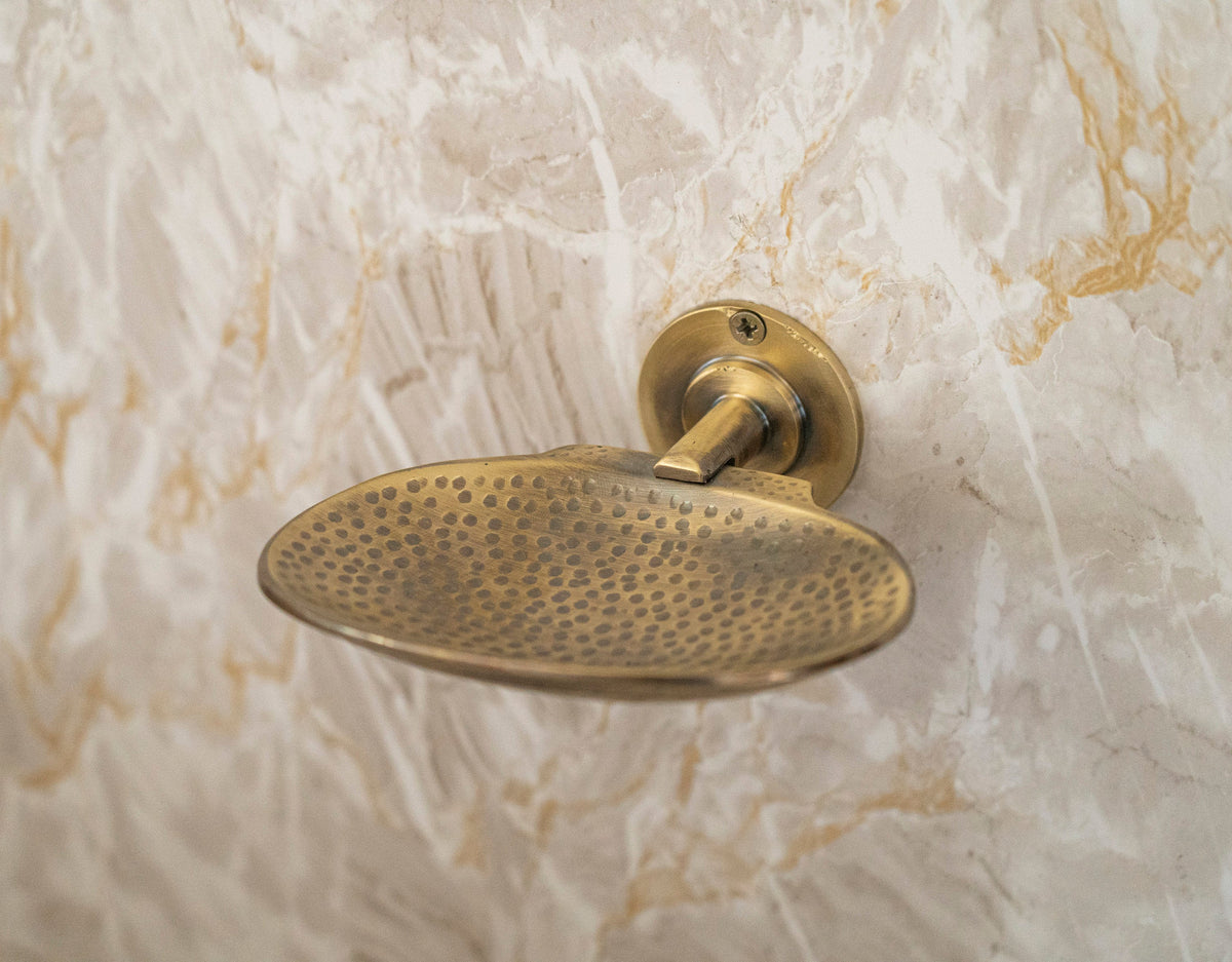 Antique Brass Wall Mounted Soap Dish - Hand-Hammered Solid Brass HolderBathroom Soap Dish: Antique Brass Wall Mounted Holder