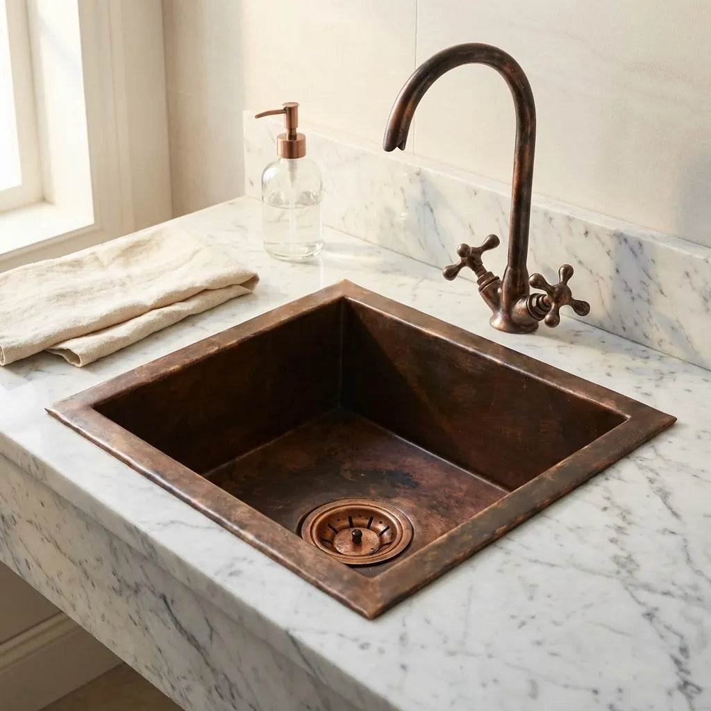 Undermount Copper Kitchen Bar Sink Various Sizes, Oil rubbed bronze bar Sink