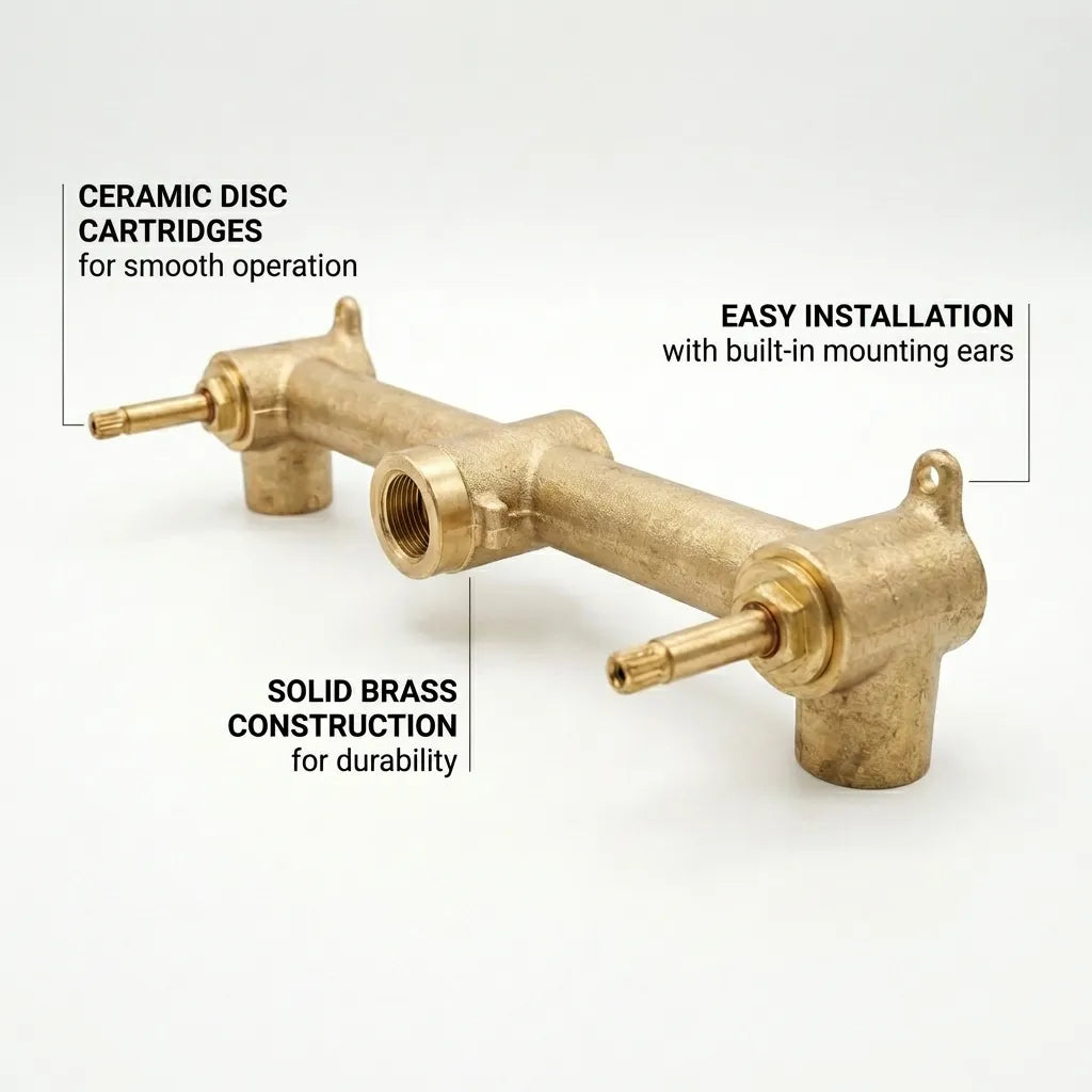 Vintage Brass Wall Mounted Sink with Unlacquered Brass Faucet