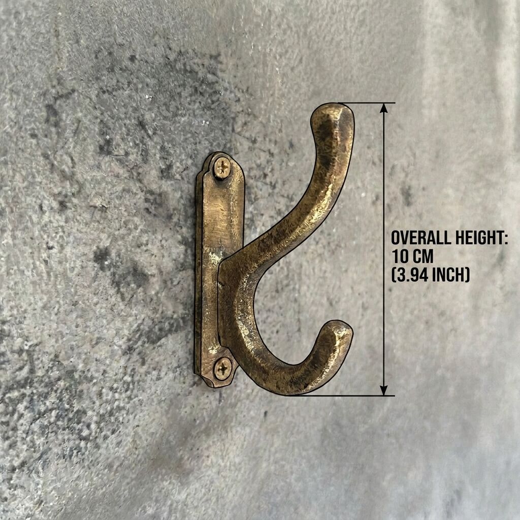 Handmade Aged Brass Wall Hooks – Bathroom Towel Hook