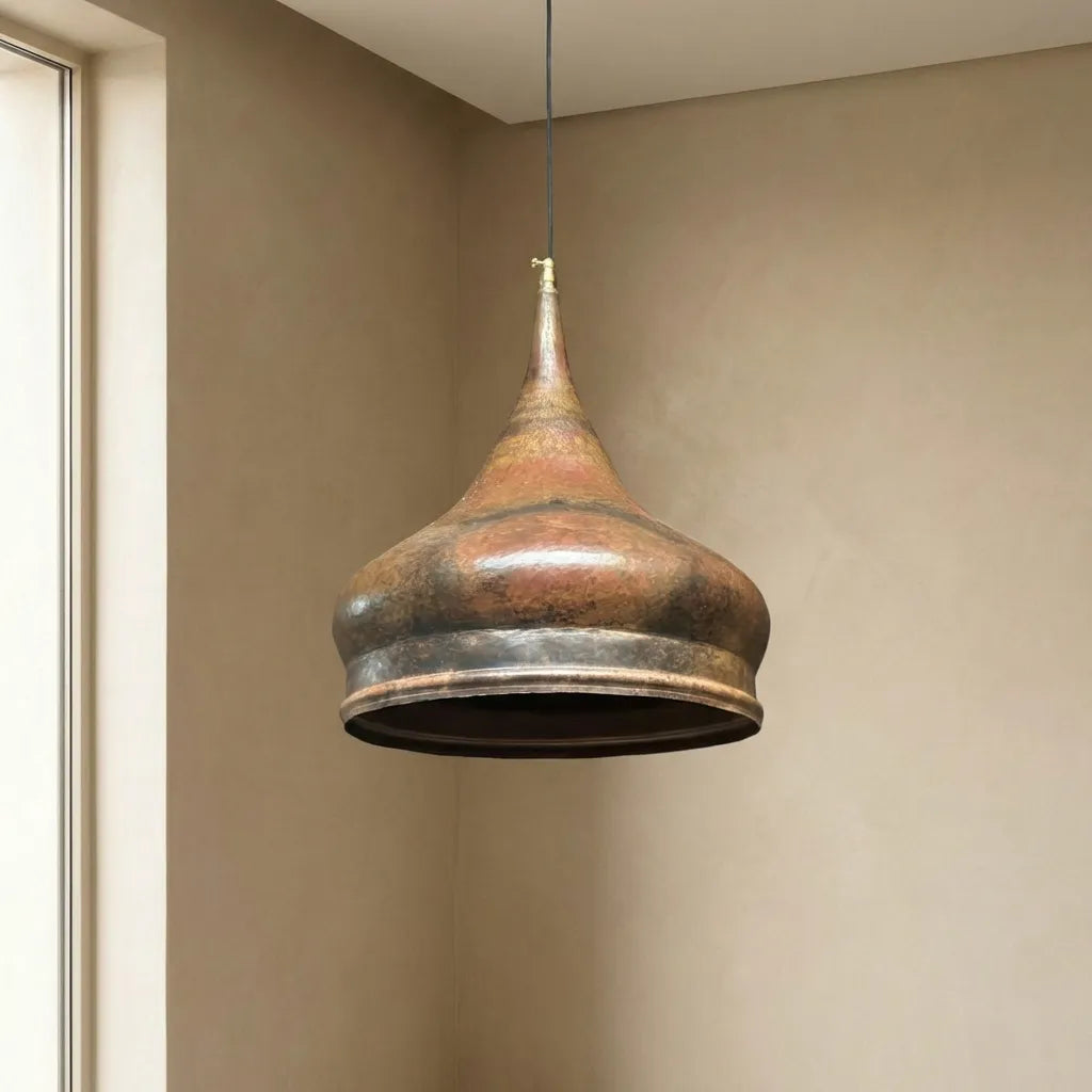 Copper hanging Light, vintage Copper Island Pendant lights