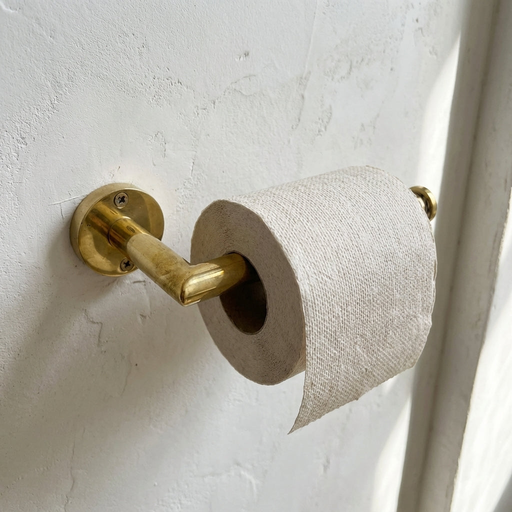 Unlacquered brass Toilet Paper Roll Holder