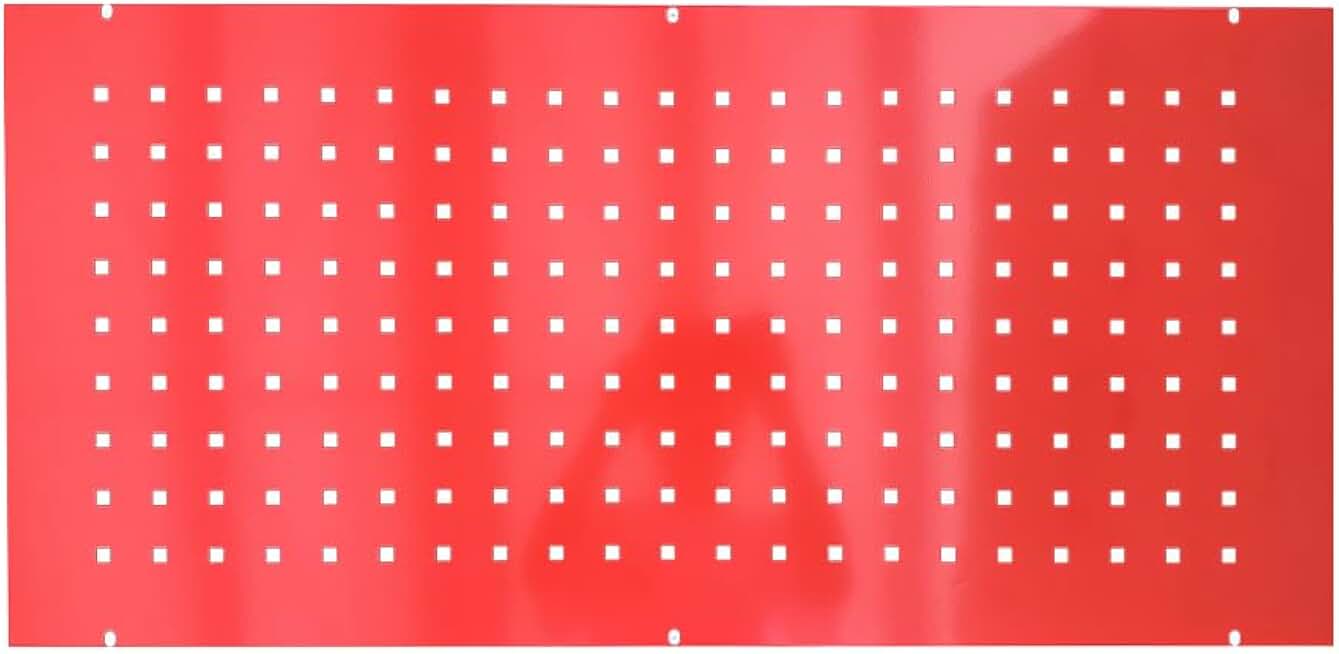 KATOOL Peg Board Metal Pegboard Panel Storage Kit 38 * 18Inchs Red