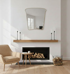 Varaudu Brass Wall Mirror Modern Handmade Design - Antique Brass Bathroom Mirror, Vanity Wall Decor