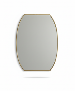 Varaudu Luxe Contour Rectangle Brass Mirror Handmade Mirror - Antique Brass Bathroom Mirror, Vanity Wall Decor