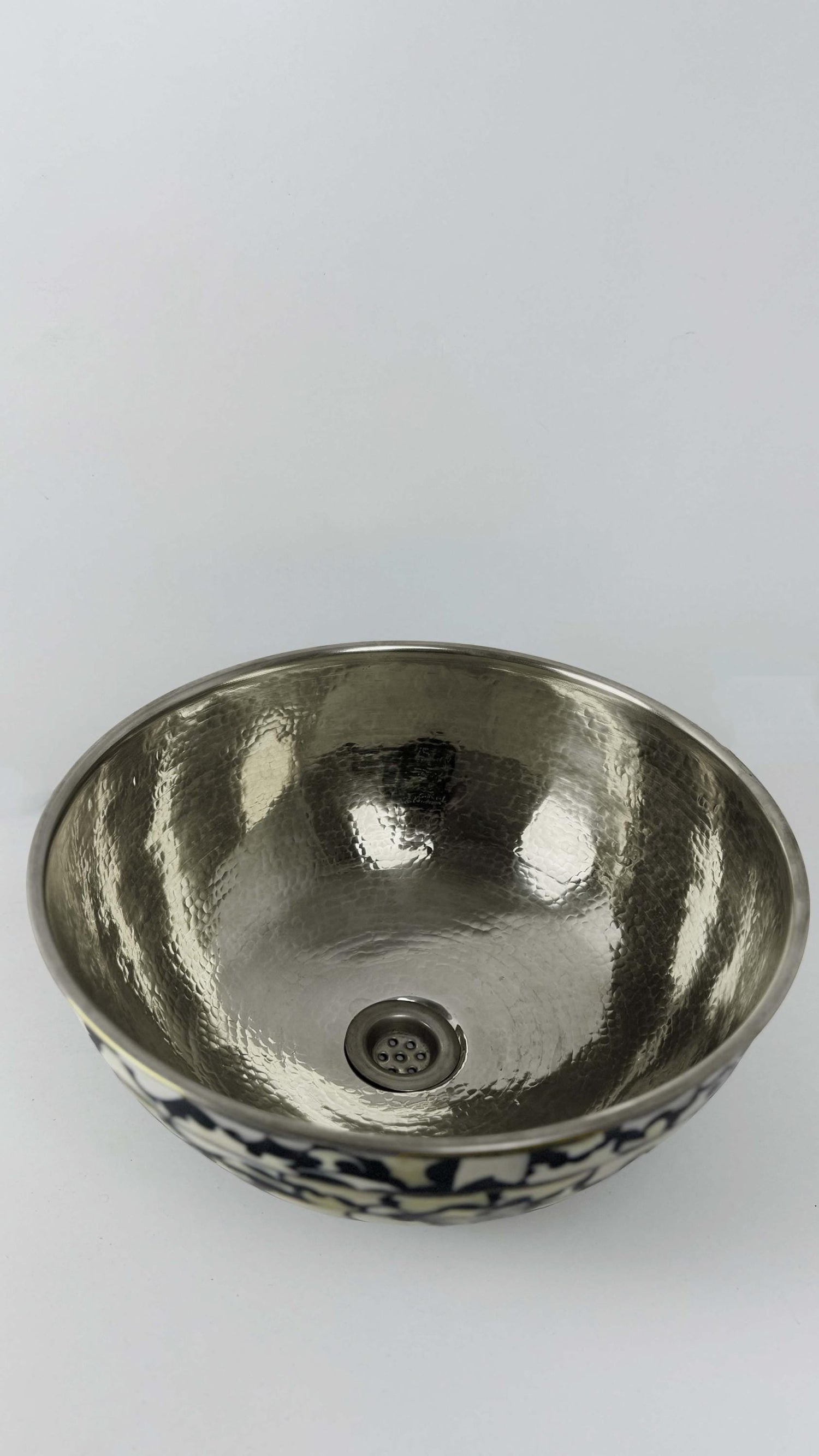 Silver Hammered Vessel Sink