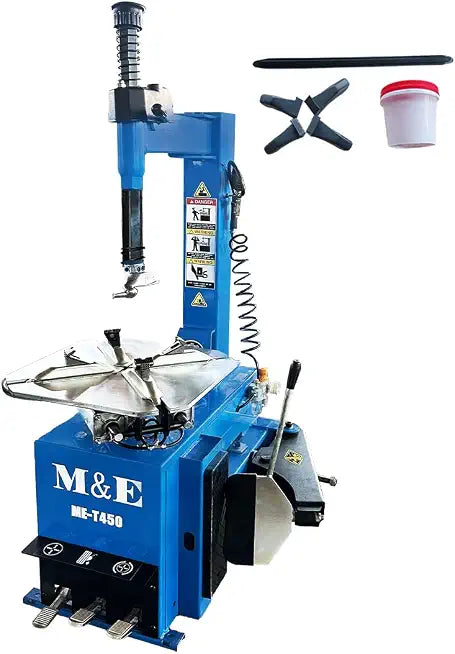 KATOOL ME Tire Changer Machine ME-T450 Tire Changer with Swing Arm Wheel Changing Machine, Heavy-Duty Pedals, Tires Repair Tools, Blue
