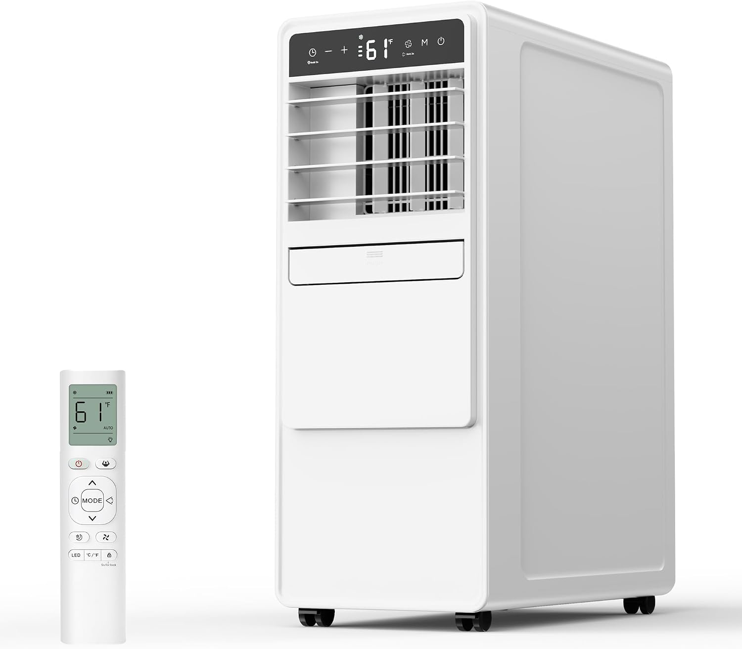 12000 BTU Portable Air Conditioner with Cooling, Fan, Dehumidifier, Sleep Mode & Remote Control