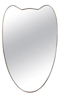 Varaudu Tulip Mirror Brass Vanity Wall Mirror - Antique Brass Bathroom Mirror, Vanity Wall Decor