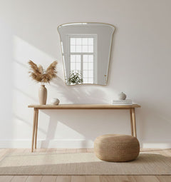 Varaudu Brass Wall Mirror Modern Handmade Design - Antique Brass Bathroom Mirror, Vanity Wall Decor