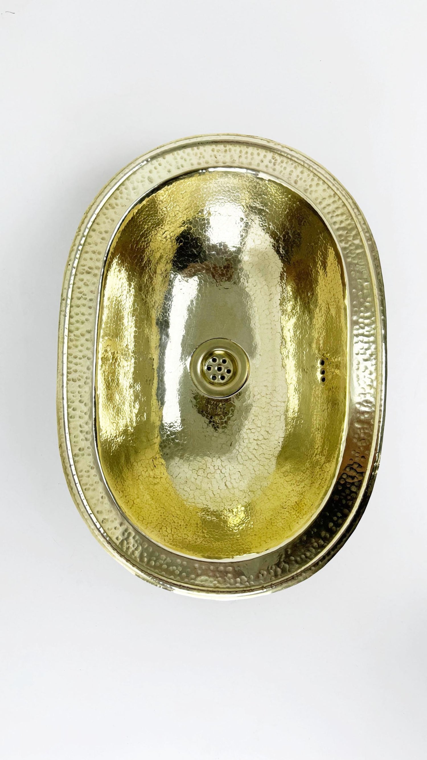 Hammered Brass Bathroom Sink , Drop-in Bathroom Sinks