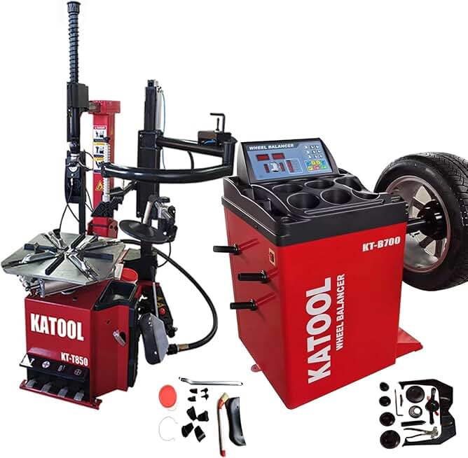 KATOOL 2.0HP Tilt Back Tire Changer Machine Combo with Bead Blaster 28