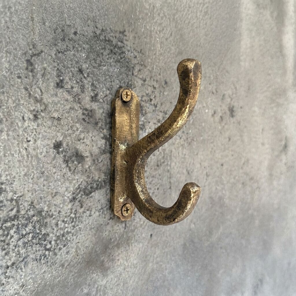 Handmade Aged Brass Wall Hooks – Bathroom Towel Hook