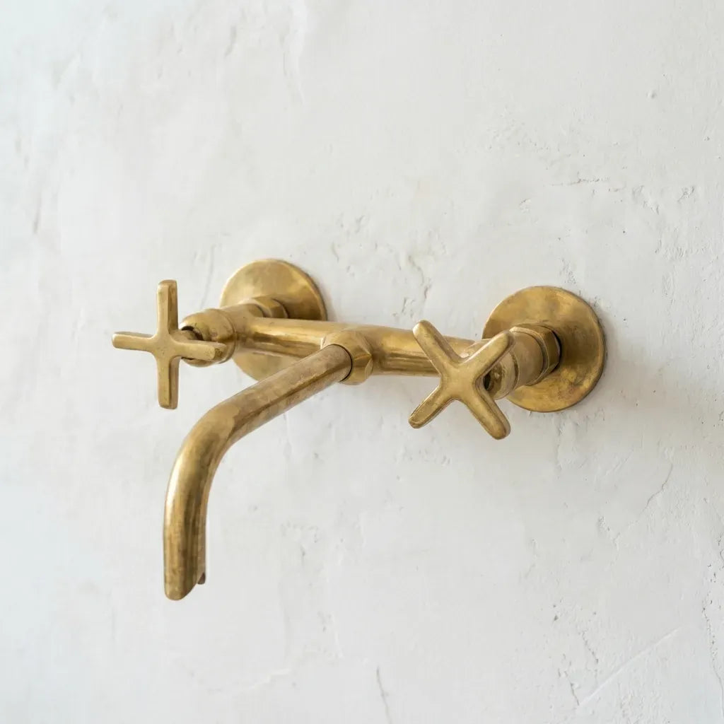 Unlacquered Brass Bathroom Tub Filler Faucet