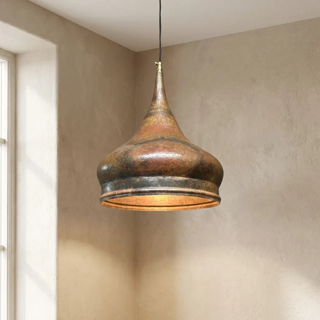Copper hanging Light, vintage Copper Island Pendant lights