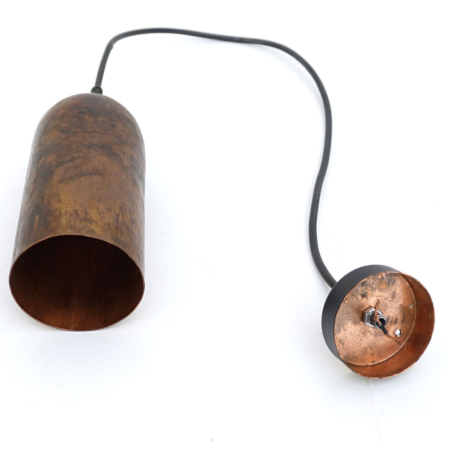 Small Copper Farmhouse Pendant Light