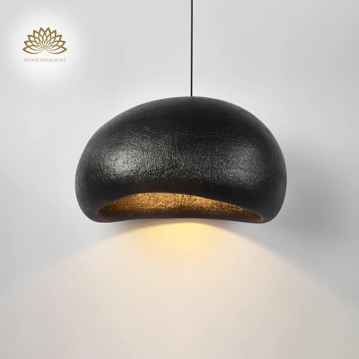 Amik Wabi Sabi Black Resin Pendant Light