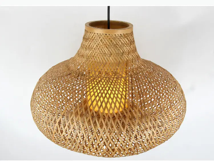 Pastoral Country Handwoven Bamboo Pendant Light Shade
