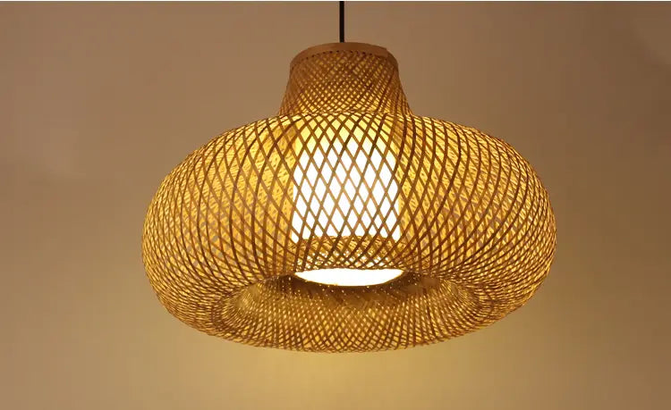 Pastoral Country Handwoven Bamboo Pendant Light Shade