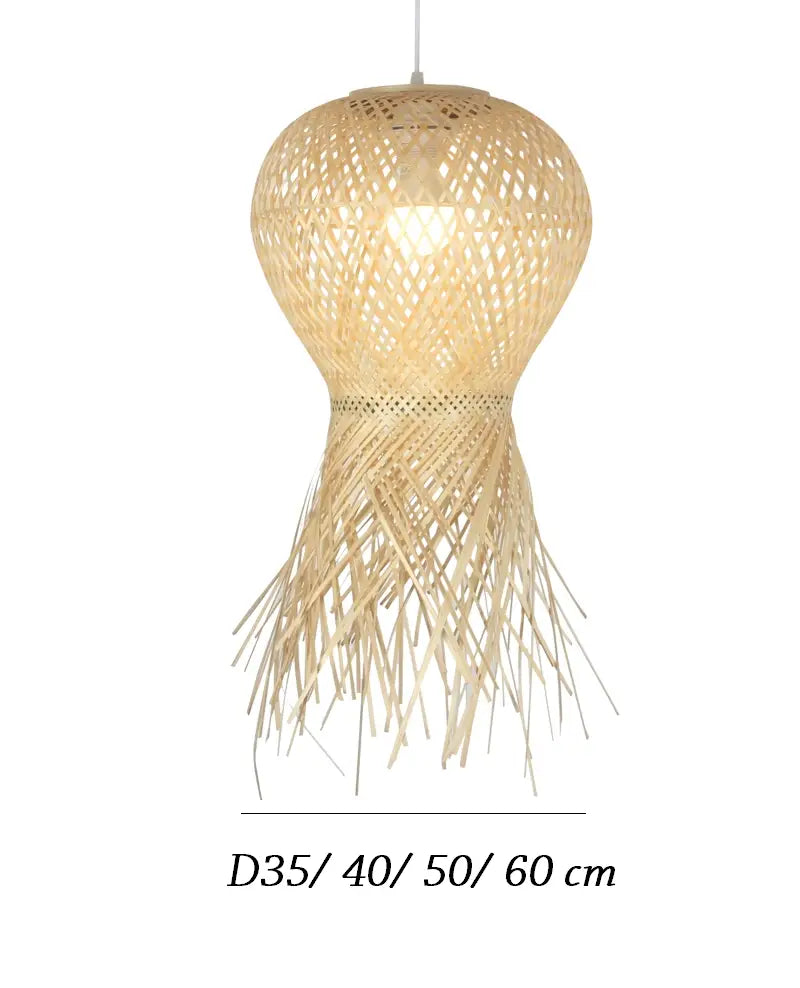 Geragur Tassel Handwoven Bamboo Pendant Light Shade