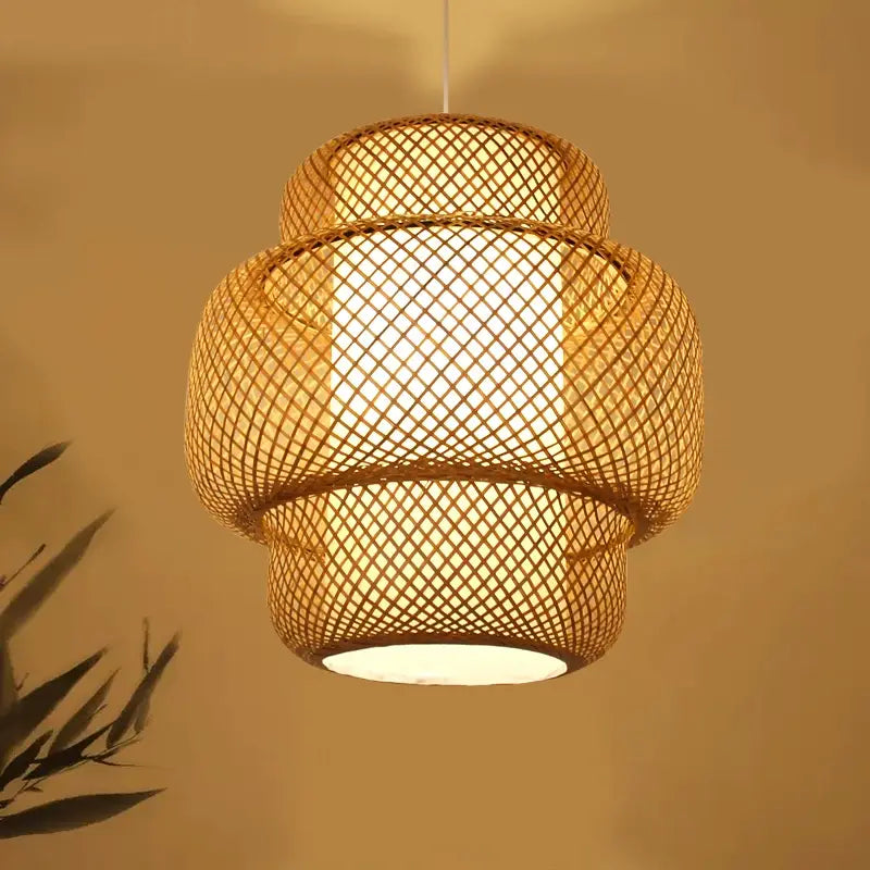 Enakshi Abstract Bamboo Pendant Light Shade