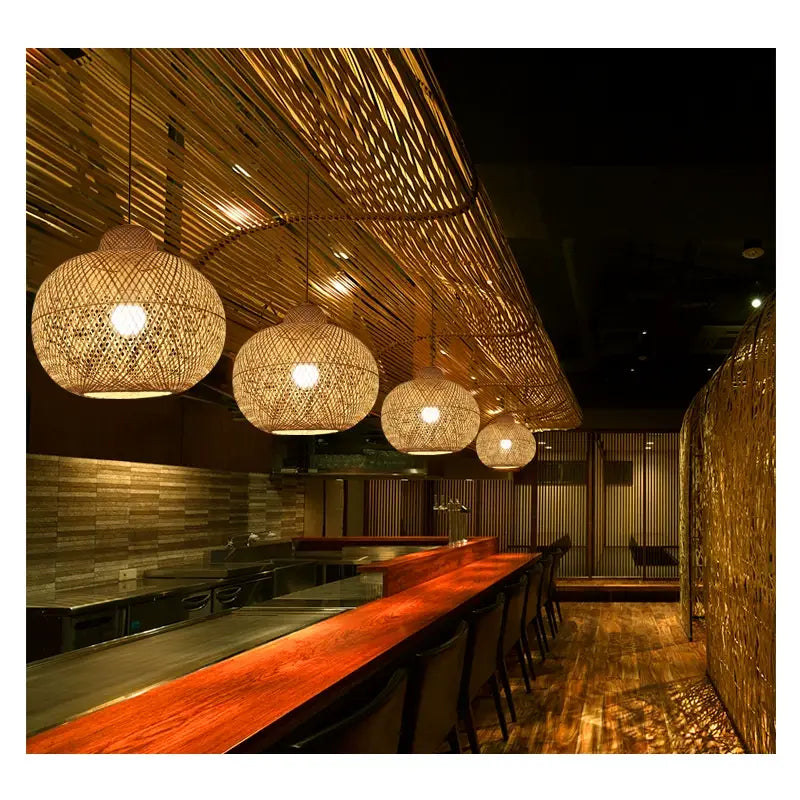 Lanna Passa Handwoven Bamboo Pendant Light Shade