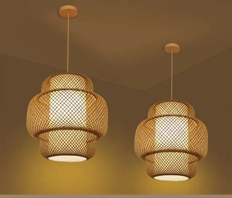 Enakshi Abstract Bamboo Pendant Light Shade
