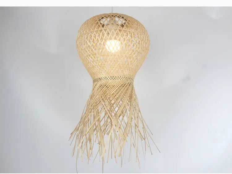 Geragur Tassel Handwoven Bamboo Pendant Light Shade