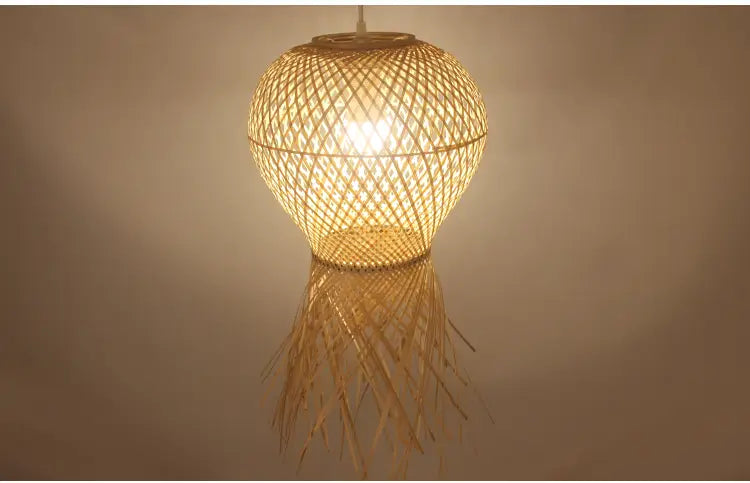 Geragur Tassel Handwoven Bamboo Pendant Light Shade