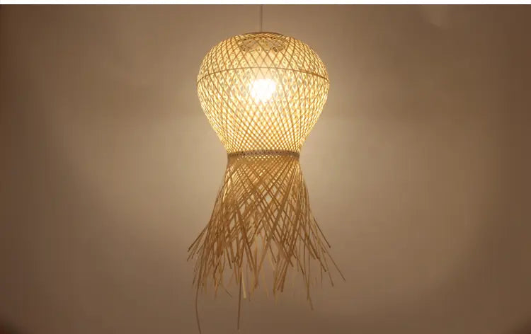 Geragur Tassel Handwoven Bamboo Pendant Light Shade
