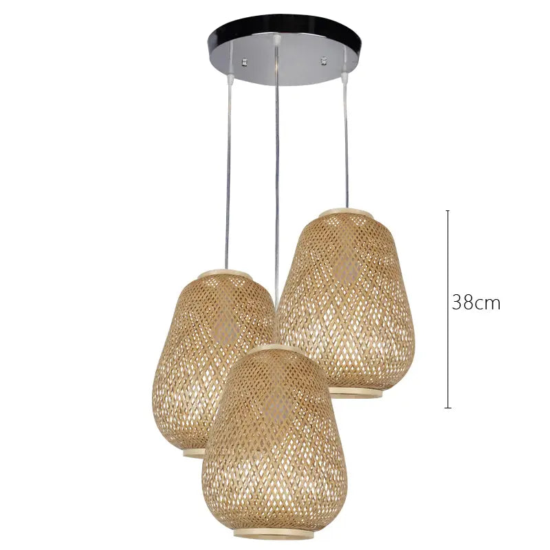 Bambuvalaisin Lauha Bamboo Woven Pendant Light Shade