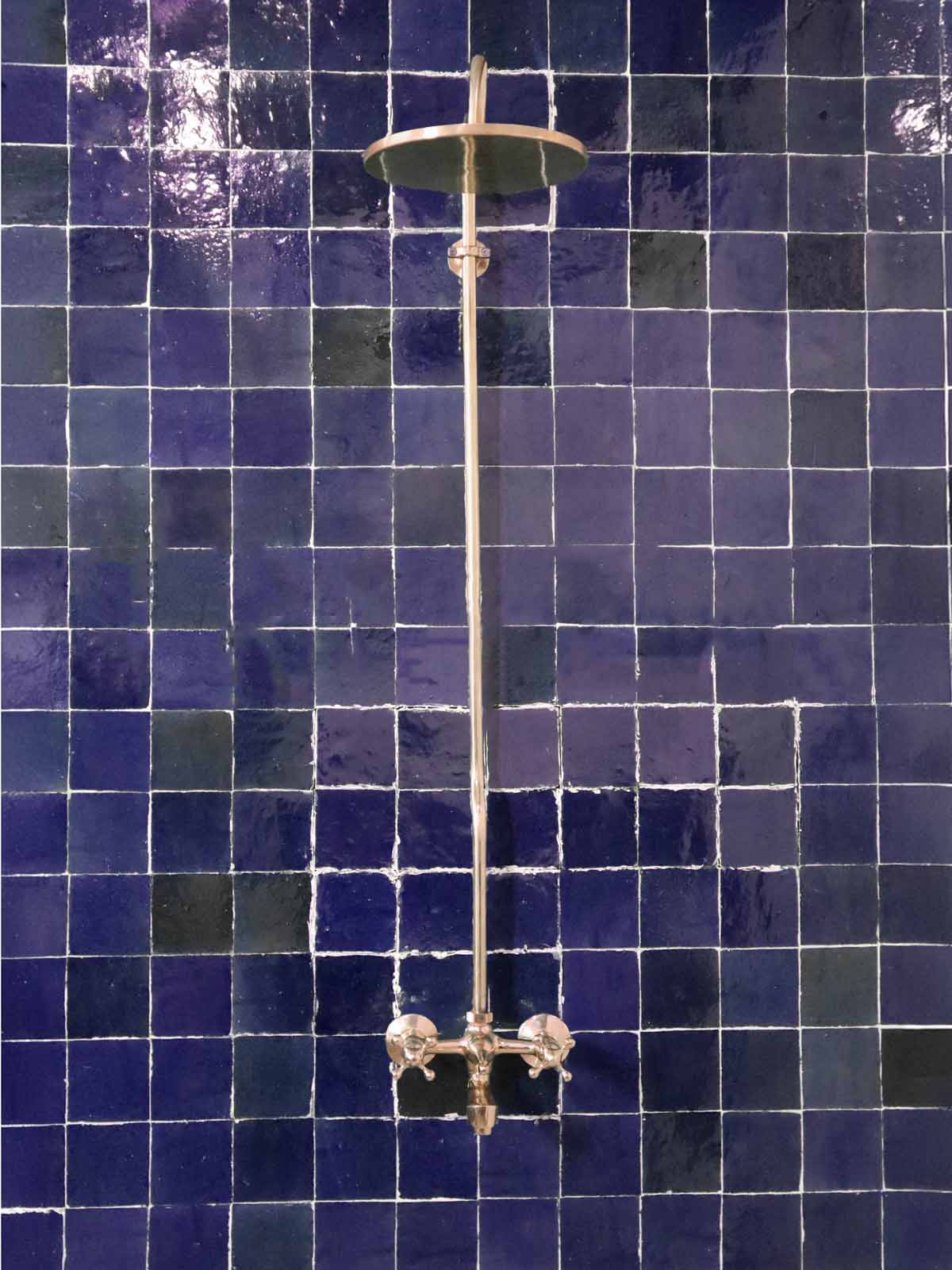 Unlacquered Brass Exposed Bathtub & Shower System Set - Brass Tub Faucet